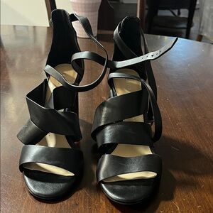 Gianni Bini Black Strappy Heels